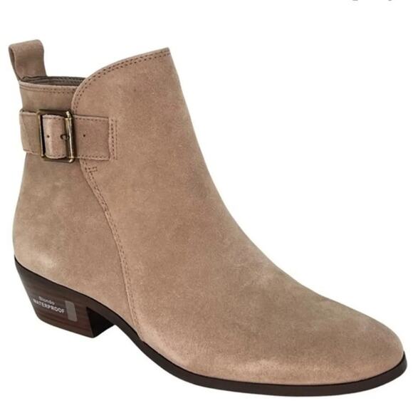 Blondo‎ Saddie Waterproof Suede Ankle Boot Mushroom Taupe 7.5 - Picture 1 of 8